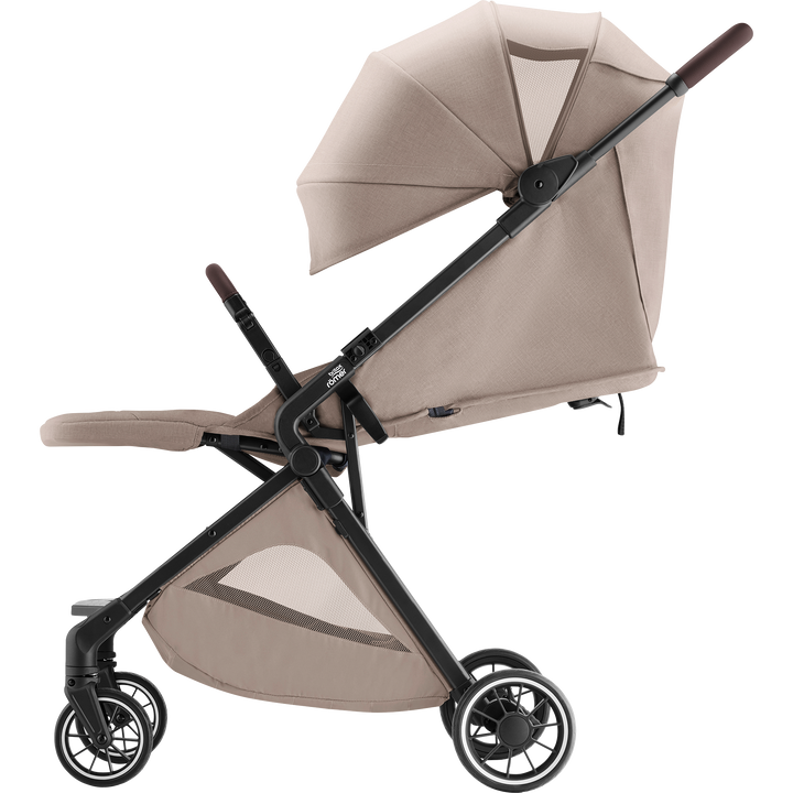 Britax Römer TIRA Teak lie-flat seat and full canopy