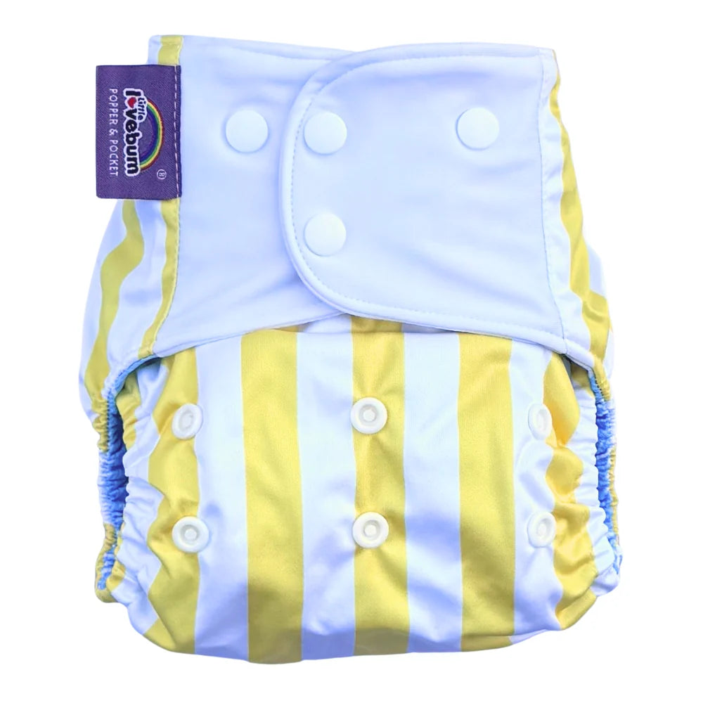 Little Lovebum Popper & Pocket V3 reusable cloth nappy