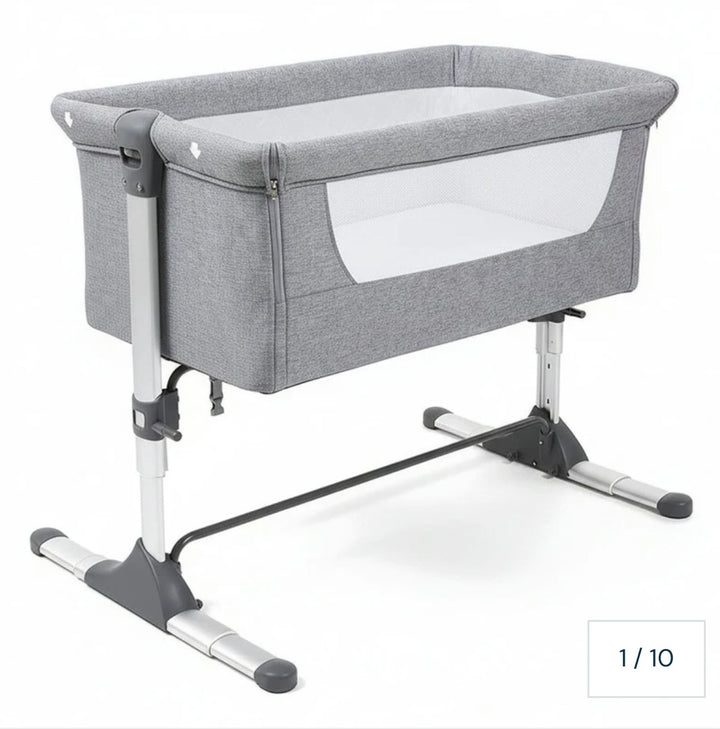 Johnston's Snuggle Cuddle Co-sleeper Beside Crib + Safety Mattress