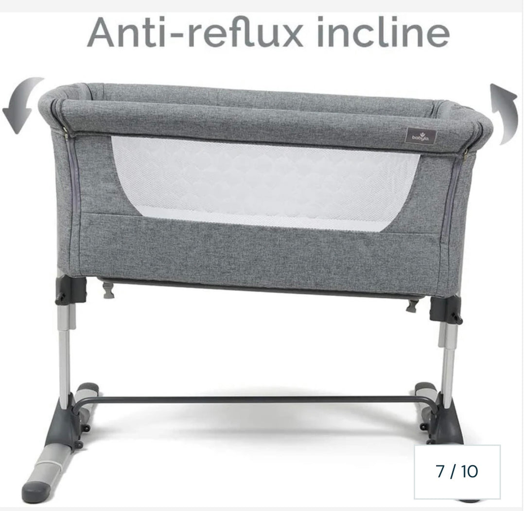 Johnston's Snuggle Cuddle Co-sleeper Beside Crib + Safety Mattress