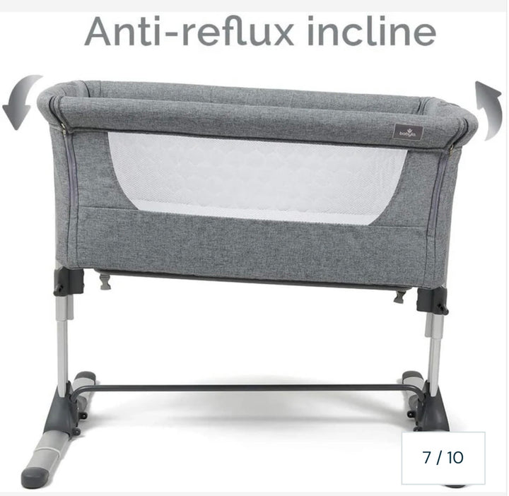 Johnston's Snuggle Cuddle Co-sleeper Beside Crib + Safety Mattress
