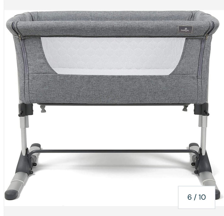 Johnston's Snuggle Cuddle Co-sleeper Beside Crib + Safety Mattress