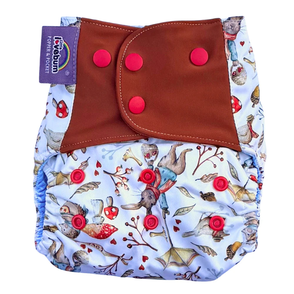 Little Lovebum Popper & Pocket V3 reusable cloth nappy