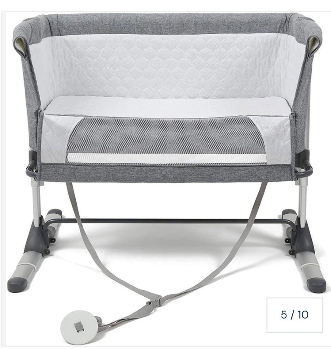 Johnston's Snuggle Cuddle Co-sleeper Beside Crib + Safety Mattress