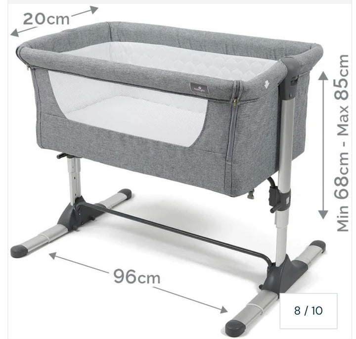 Johnston's Snuggle Cuddle Co-sleeper Beside Crib + Safety Mattress