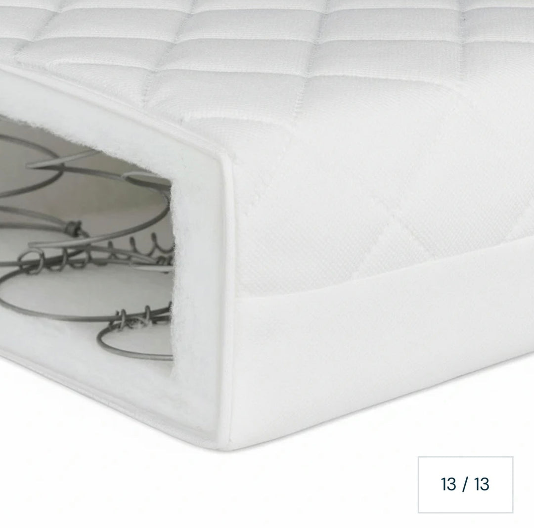 Cocoon Evoke 4-in-1 Cotbed + Change Area Dresser + Mattresses, Dove Grey / Natural Wash