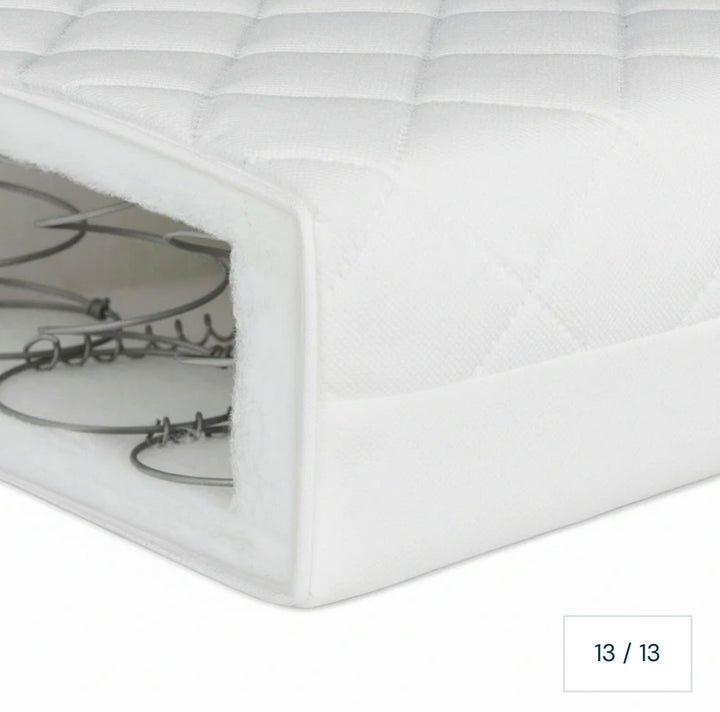 Cocoon Evoke 4-in-1 Cotbed + Change Area Dresser + Mattresses, Dove Grey / Natural Wash