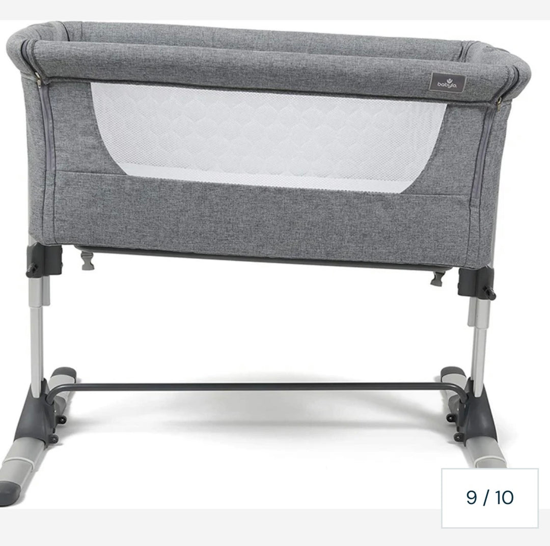 Johnston's Snuggle Cuddle Co-sleeper Beside Crib + Safety Mattress
