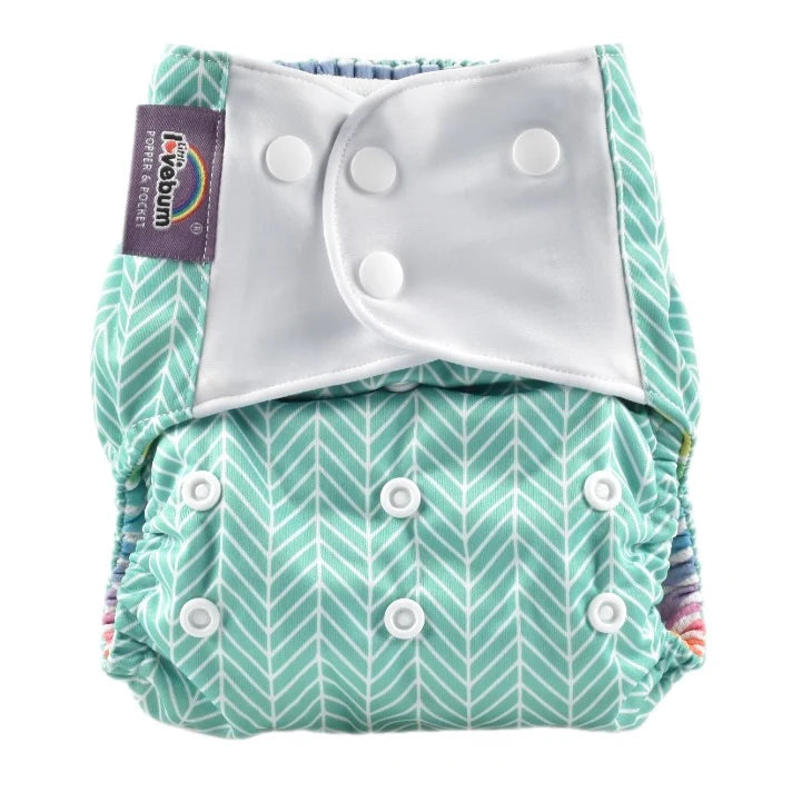 Little Lovebum Popper & Pocket V3 reusable cloth nappy